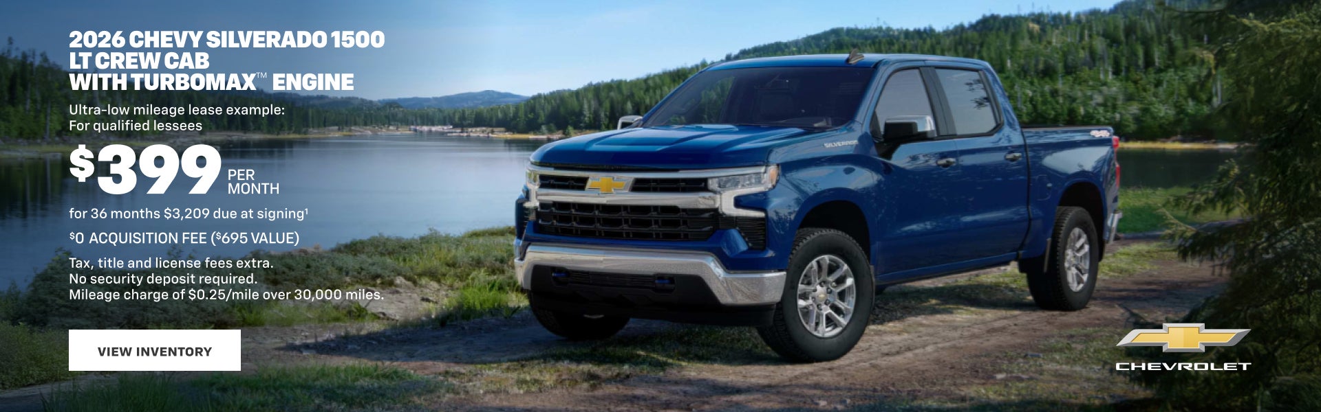 2026 Chevy Silverado 1500 LT Crew Cab with TurboMax Engine. Ultra-low mileage lease example for q...